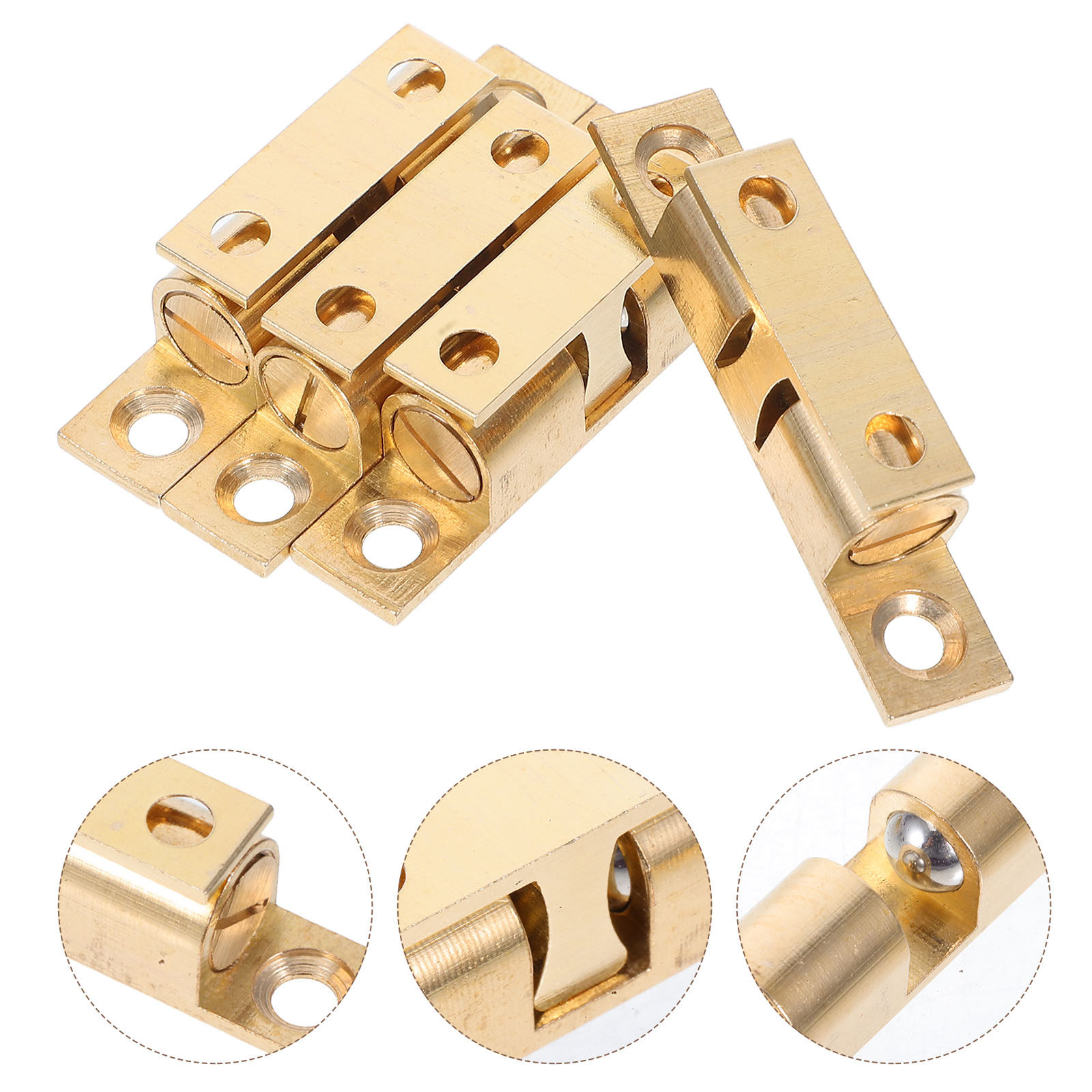 Furniture Hardware Brass - 4 Buah Kait Pintu Kabinet Kuningan