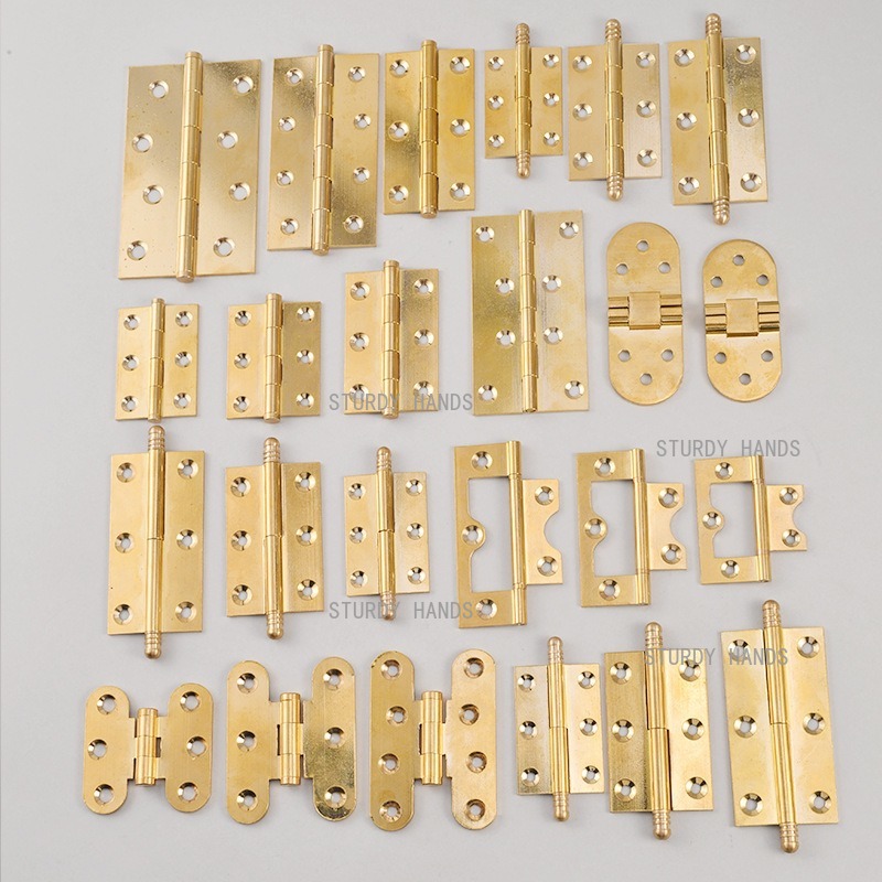 Furniture Hardware Brass - 10 Buah Engsel Kuningan, Engsel Emas
